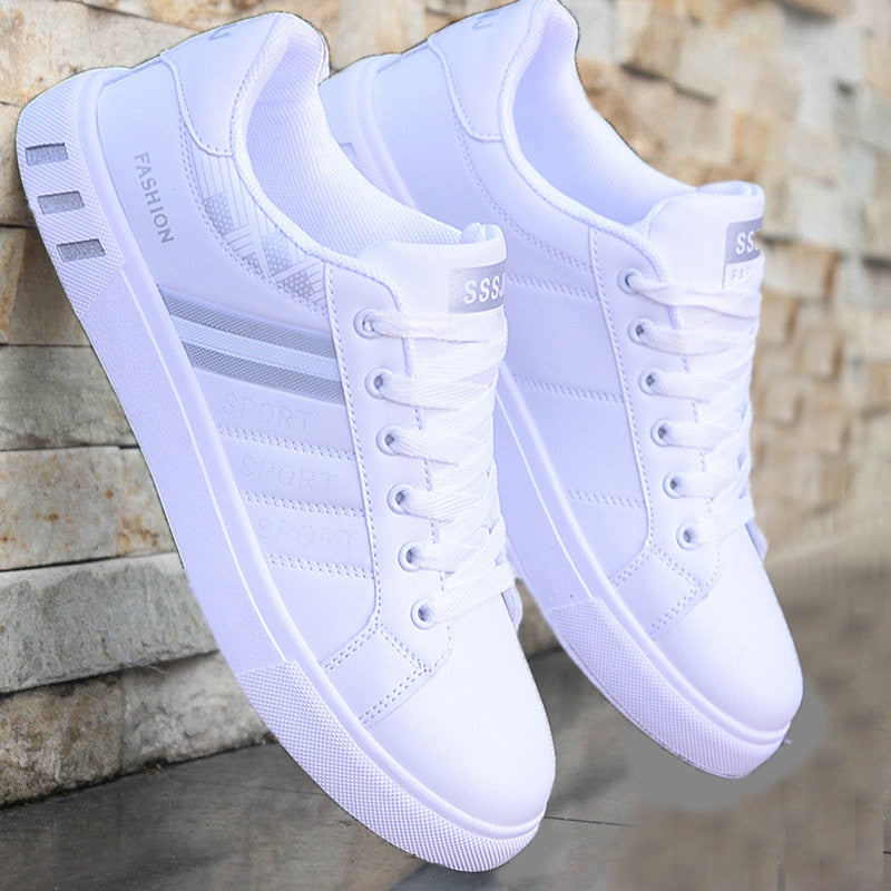 Spring Autumn Men Sneakers Casual Shoes Lightweight Breathable Men Shoes Flat White Business Travel Tenis Shoes Tênis Masculino