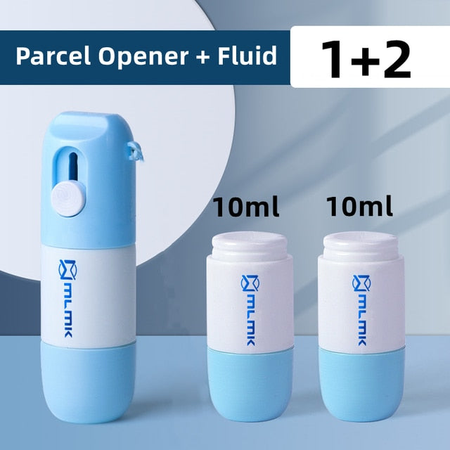 Thermal Paper Correction Fluid with Knife Parcel Box Opener Home Office Anti Peep Identity Information Privacy Protector Eraser