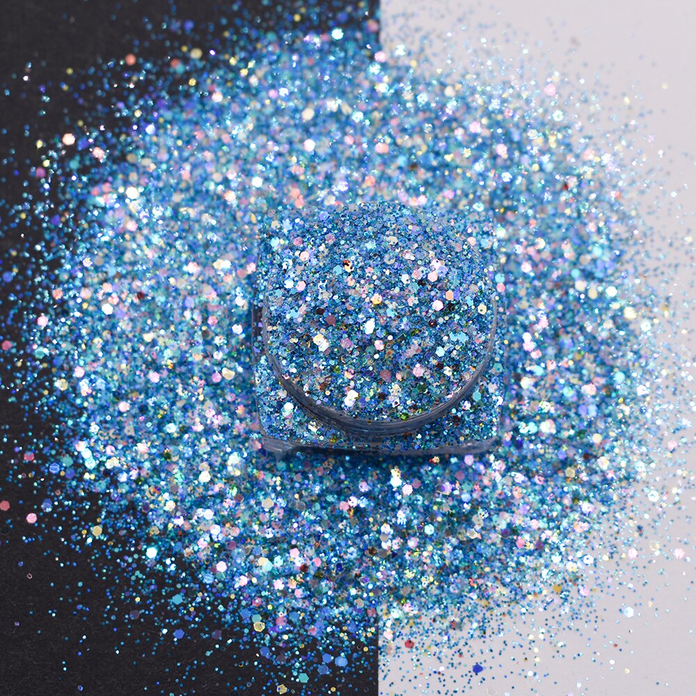 10g/Bag 2023 Wholesale New High Sparkle Glitter Cosmetic Chunky Mixed Glitter For Nail Accessories Christmas