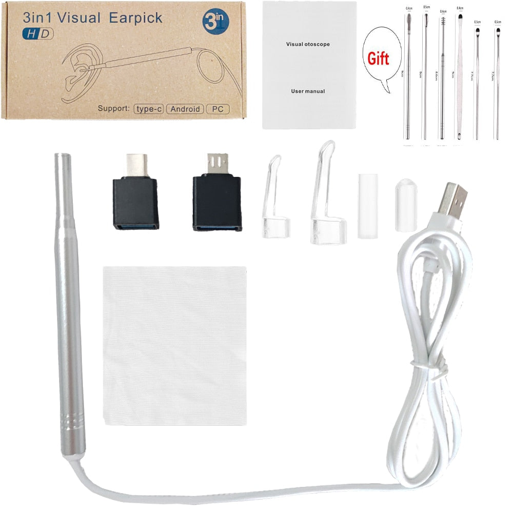 Smart Visual Ear Cleaner Ear Stick Endoscope Earpick Camera Otoscope Ear Cleaner Ear Wax Remover Ear Picker Earwax Removal Tool