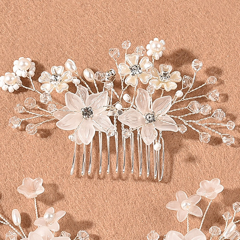 Crystal Wedding Hair Combs Miraculous Women Headbands Accessories Flower Bridal Headpiece Clip Bride Jewelry Gift