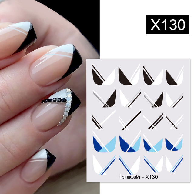 1Pc Spring Water Nail Decal And Sticker Flower Leaf Tree Green Simple Summer DIY Slider For Manicuring Nail Art Watermark