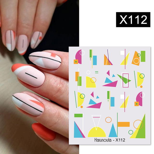 1Pc Spring Water Nail Decal And Sticker Flower Leaf Tree Green Simple Summer DIY Slider For Manicuring Nail Art Watermark
