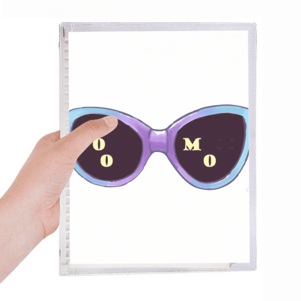 Colorized Illustration Pattern Sun Glasses Notebook Loose Diary Refill