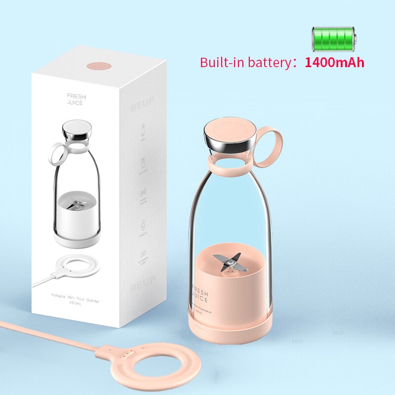 REUP Portable Electric Juicer Blender Usb Mini Fruit Mixers Juicers for VIP Dropshipping Customer Ship In 24h