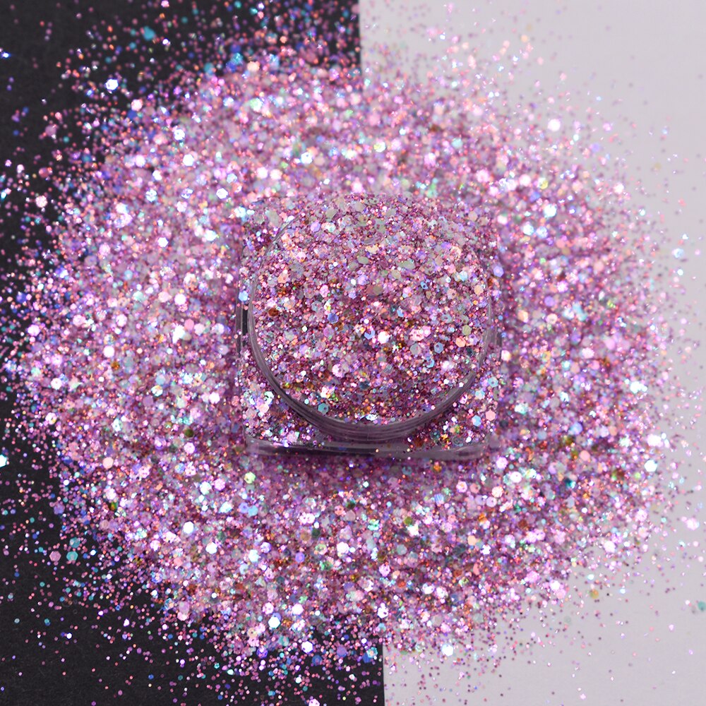 10g/Bag 2023 Wholesale New High Sparkle Glitter Cosmetic Chunky Mixed Glitter For Nail Accessories Christmas