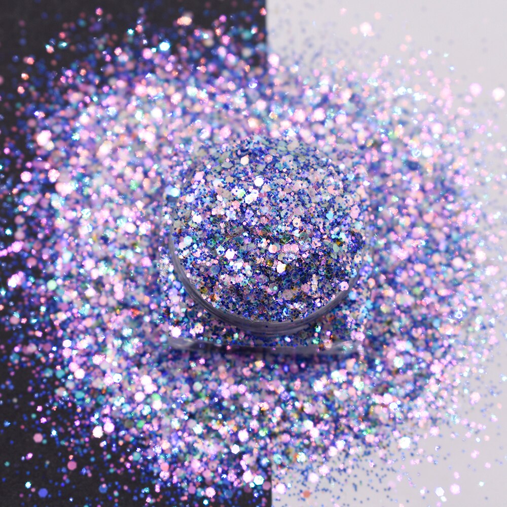 10g/Bag 2023 Wholesale New High Sparkle Glitter Cosmetic Chunky Mixed Glitter For Nail Accessories Christmas