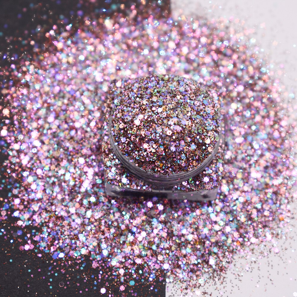 10g/Bag 2023 Wholesale New High Sparkle Glitter Cosmetic Chunky Mixed Glitter For Nail Accessories Christmas