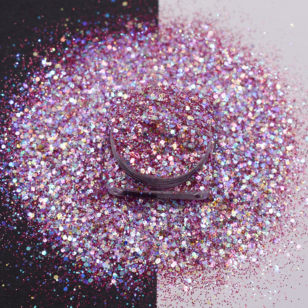 10g/Bag 2023 Wholesale New High Sparkle Glitter Cosmetic Chunky Mixed Glitter For Nail Accessories Christmas