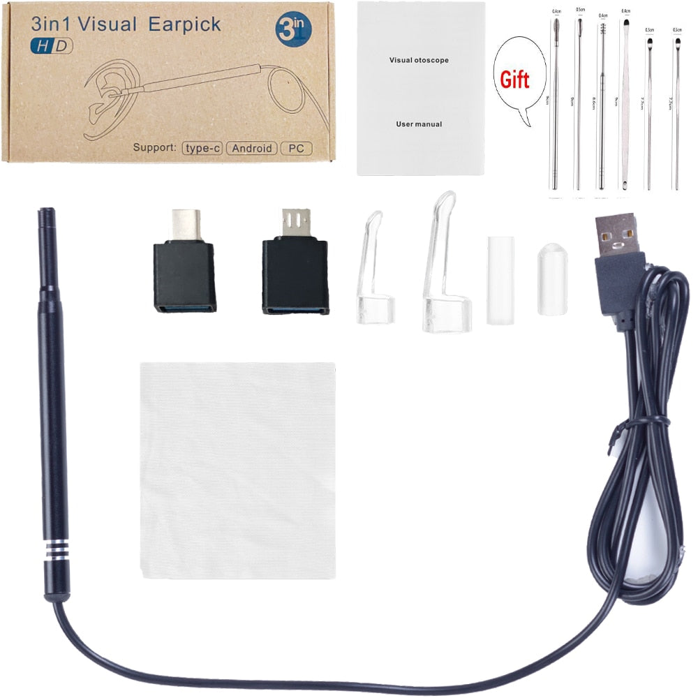 Smart Visual Ear Cleaner Ear Stick Endoscope Earpick Camera Otoscope Ear Cleaner Ear Wax Remover Ear Picker Earwax Removal Tool