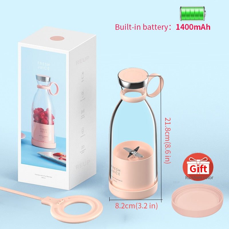 REUP Portable Electric Juicer Blender Usb Mini Fruit Mixers Juicers for VIP Dropshipping Customer Ship In 24h
