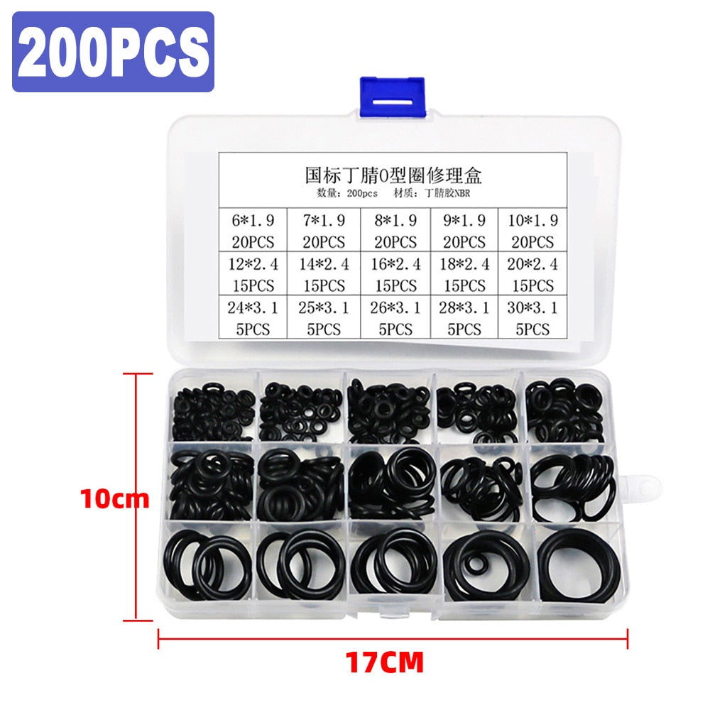 Rubber O Ring Set Gaskets Seal Nitrile Rubber Bands High Pressure O-Rings Repair Kit Sealing Elastic Band O Rubber Rings Set