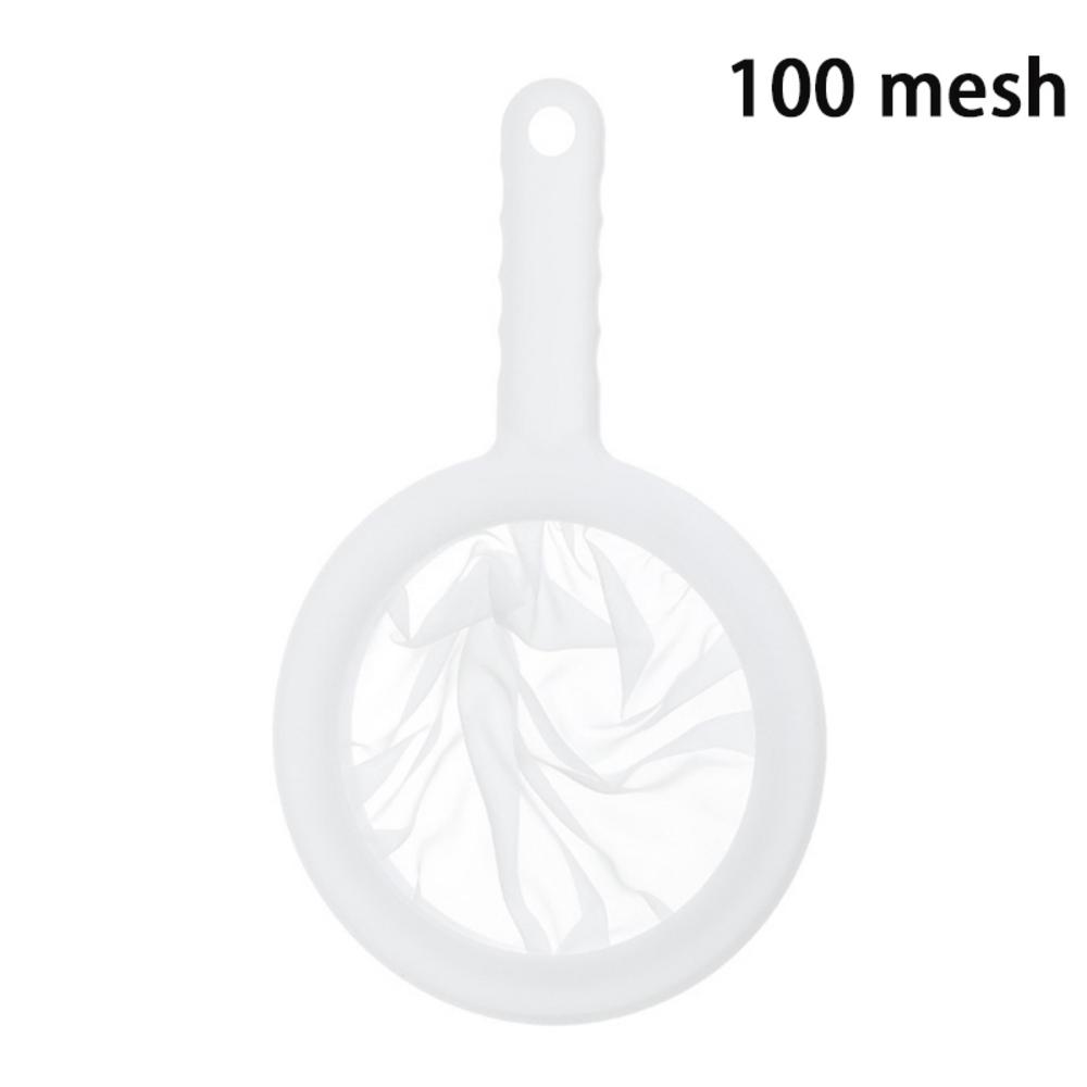 100/200/400 Mesh Kitchen Nut Milk Filter Ultra-fine Mesh Strainer Reusable Nylon Mesh Filter Spoon For Soy Milk Coffee Yogurt