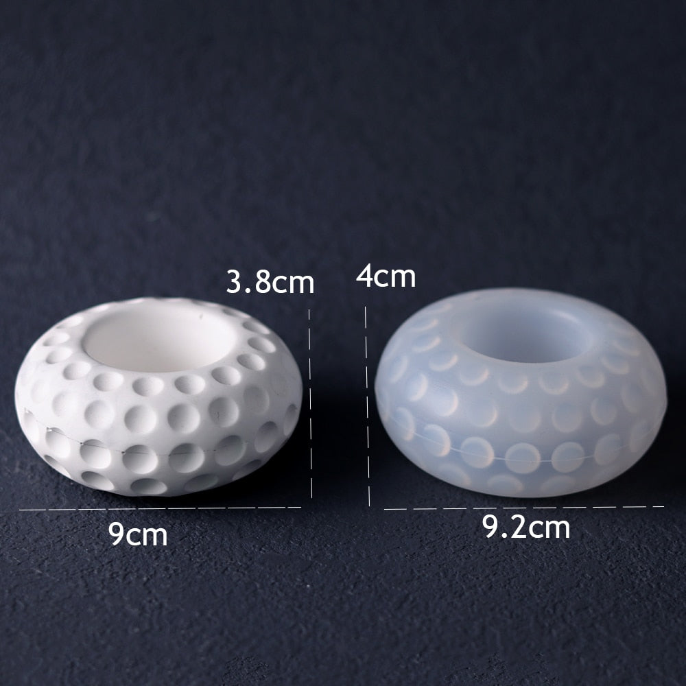 DIY Round Candle Jar Pot Silicone Molds for Making Uv Epoxy Plaster Concrete Storage Box Mould Home Decor Flower Pot Planter