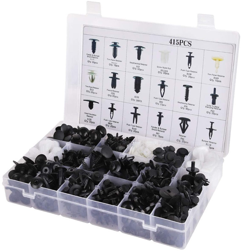Mixed Size Car Plastic Retainer Clips Automobile Fender Push Pin Rivet Door Trim Panel Retainer Automobile BumperFasteners Tool
