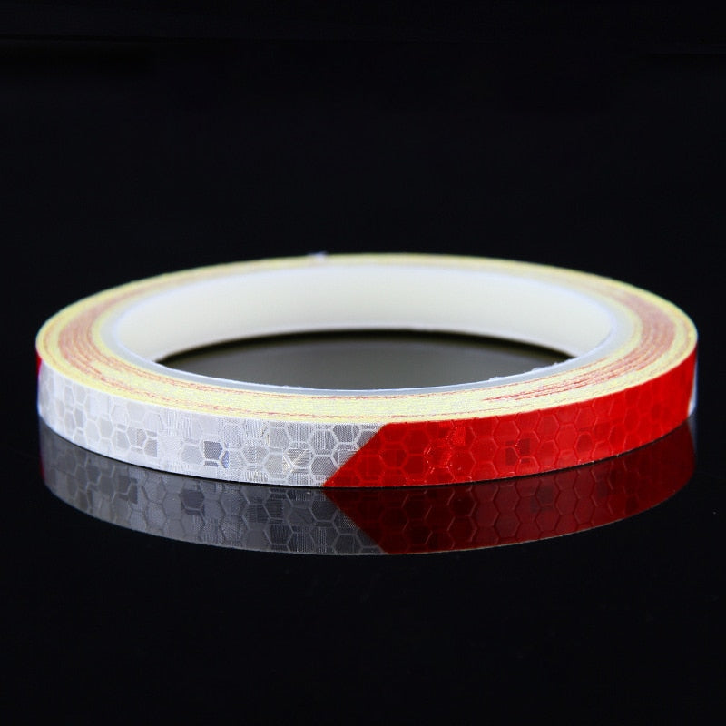 1cm*8m Bike Stickers Reflective Tape Fluorescent MTB Bike Bicycle Strips Cycling MTB Tapes for Bicycle Helmet Motorcycle Scooter