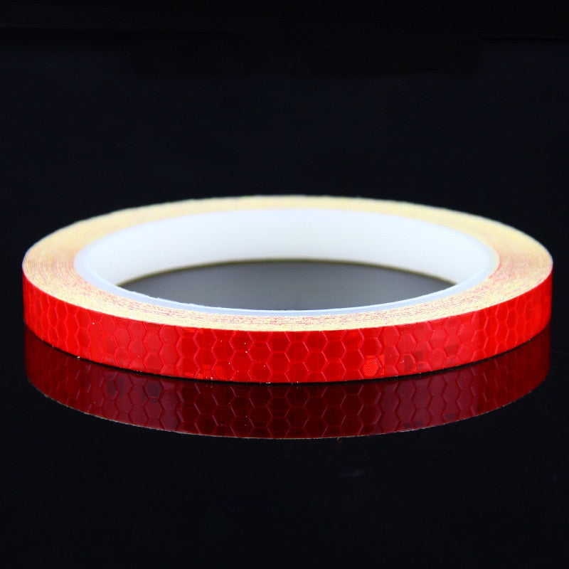 1cm*8m Bike Stickers Reflective Tape Fluorescent MTB Bike Bicycle Strips Cycling MTB Tapes for Bicycle Helmet Motorcycle Scooter