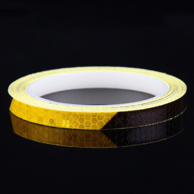 1cm*8m Bike Stickers Reflective Tape Fluorescent MTB Bike Bicycle Strips Cycling MTB Tapes for Bicycle Helmet Motorcycle Scooter