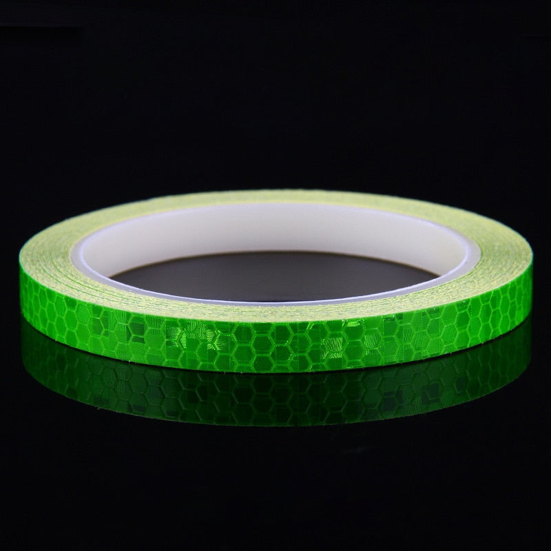 1cm*8m Bike Stickers Reflective Tape Fluorescent MTB Bike Bicycle Strips Cycling MTB Tapes for Bicycle Helmet Motorcycle Scooter