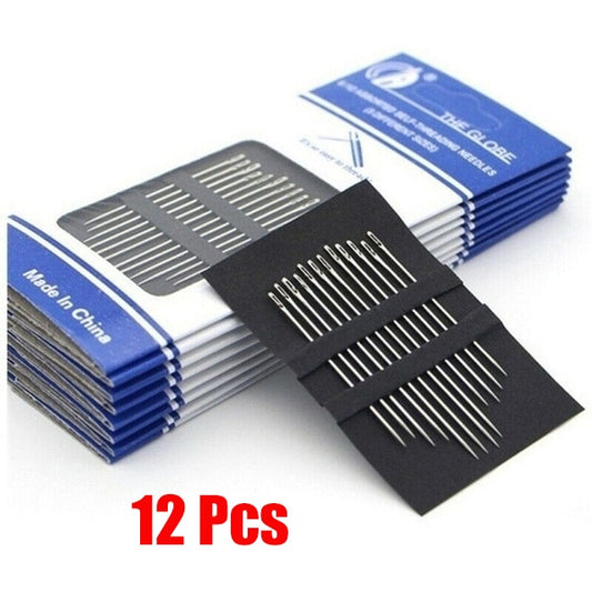 12/24/36Pcs Blind Needle Elderly Needle-side Hole Hand Household Sewing Stainless Steel Sewing Needless Threading Diy Jewelry