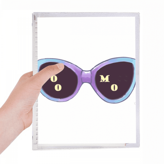 Colorized Illustration Pattern Sun Glasses Notebook Loose Diary Refill