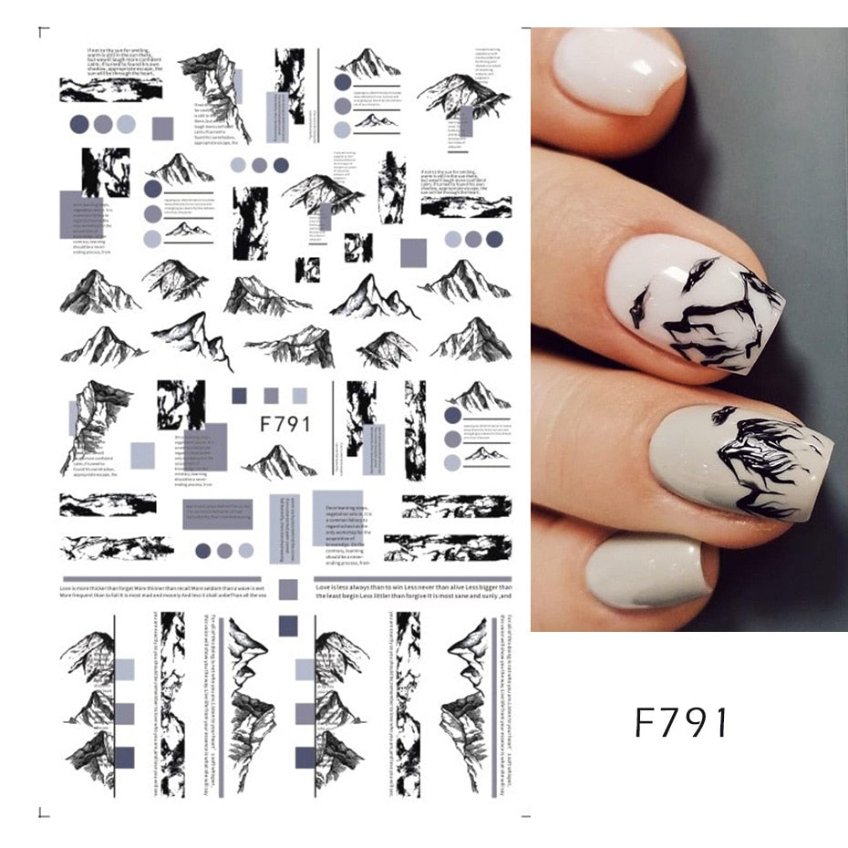 3D Fall Nail Stickers Gold Leaf Cotton Flowers Transfer Decals Nail Adhesive Sliders Manicure 2022 Autumn Decorations TRSTZ-SJ