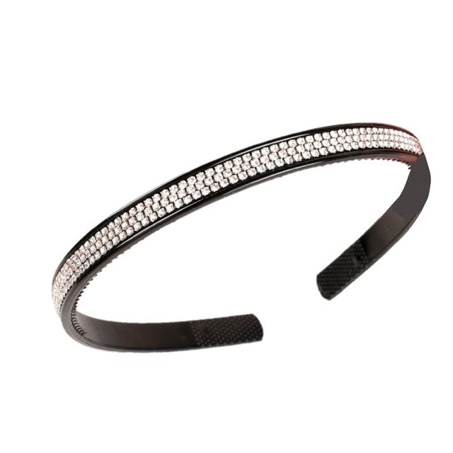 Fashion Pearl Non-Slip Rhinestone Hairbands Elastic Flower Women Hair Hoop Bands Headband Bezel Girls Hair Accessories Headdress