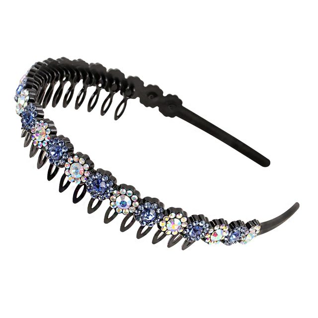 Fashion Pearl Non-Slip Rhinestone Hairbands Elastic Flower Women Hair Hoop Bands Headband Bezel Girls Hair Accessories Headdress