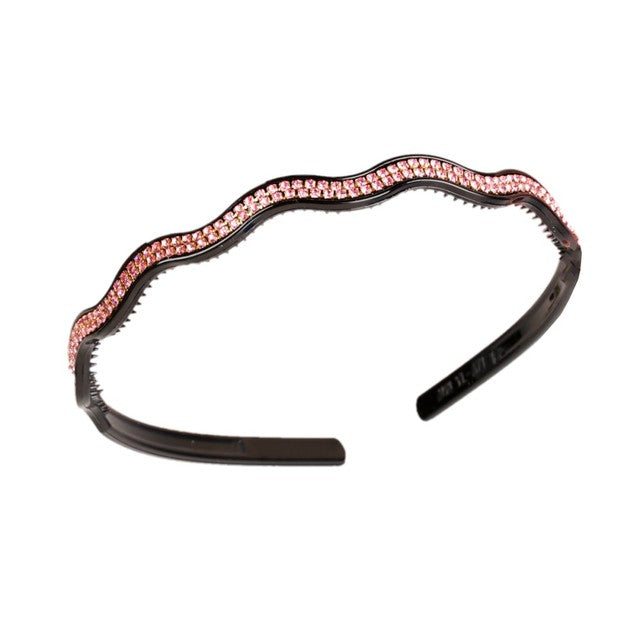 Fashion Pearl Non-Slip Rhinestone Hairbands Elastic Flower Women Hair Hoop Bands Headband Bezel Girls Hair Accessories Headdress