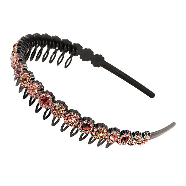 Fashion Pearl Non-Slip Rhinestone Hairbands Elastic Flower Women Hair Hoop Bands Headband Bezel Girls Hair Accessories Headdress