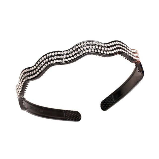 Fashion Pearl Non-Slip Rhinestone Hairbands Elastic Flower Women Hair Hoop Bands Headband Bezel Girls Hair Accessories Headdress