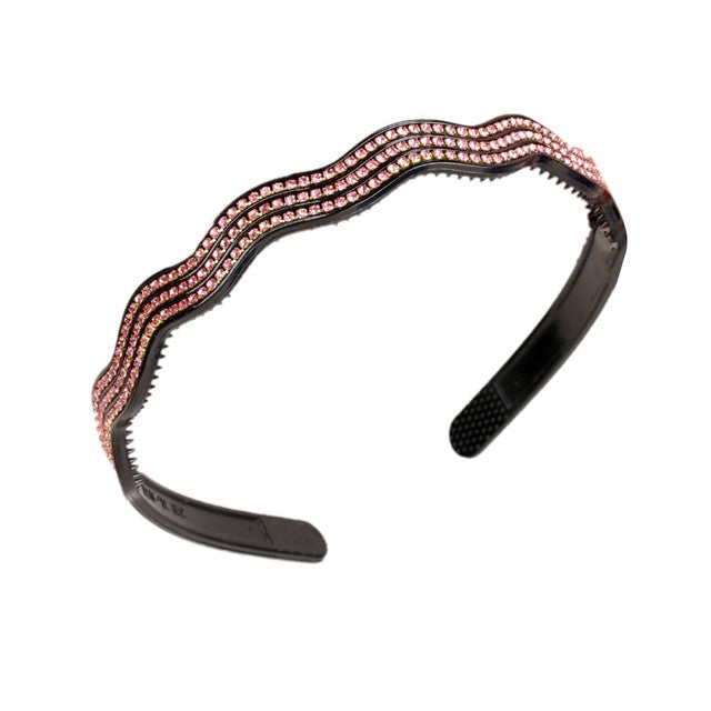 Fashion Pearl Non-Slip Rhinestone Hairbands Elastic Flower Women Hair Hoop Bands Headband Bezel Girls Hair Accessories Headdress