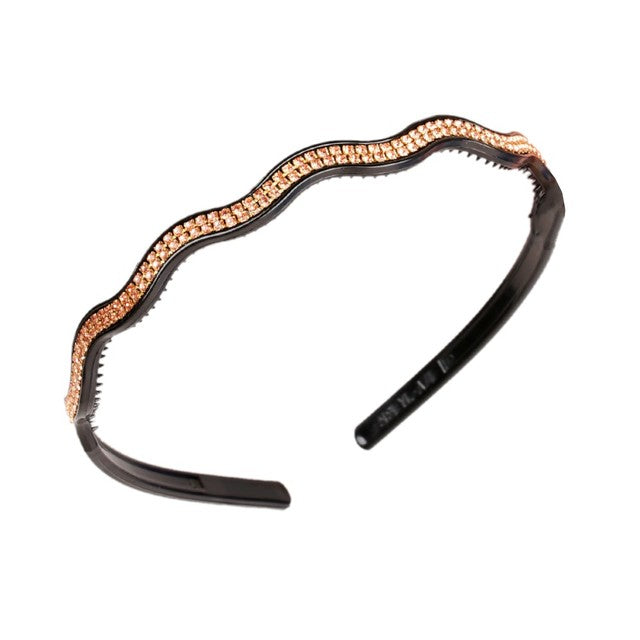 Fashion Pearl Non-Slip Rhinestone Hairbands Elastic Flower Women Hair Hoop Bands Headband Bezel Girls Hair Accessories Headdress
