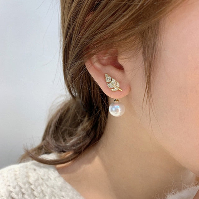 LATS 2022 New Design Irregular U-shaped Gold Color Earrings for Woman Korean Crystal Fashion Jewelry Unusual Accessories Girls