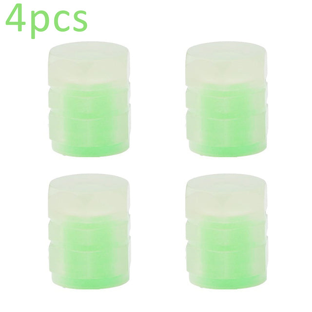 Luminous Valve Caps Fluorescent Green Blue Night Glowing Car Motorcycle Bicycle Wheel Styling Tyre Hub Luminous Cap Decor