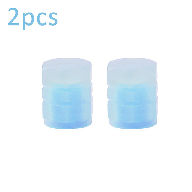 Luminous Valve Caps Fluorescent Green Blue Night Glowing Car Motorcycle Bicycle Wheel Styling Tyre Hub Luminous Cap Decor