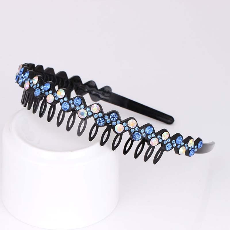 Fashion Pearl Non-Slip Rhinestone Hairbands Elastic Flower Women Hair Hoop Bands Headband Bezel Girls Hair Accessories Headdress