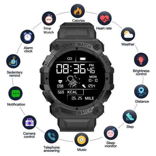 B33 Smart Watch Round Color Screen Heart Rate Bluetooth Connection Pedometer Music Weather Outdoor Smart Sports Bracelet