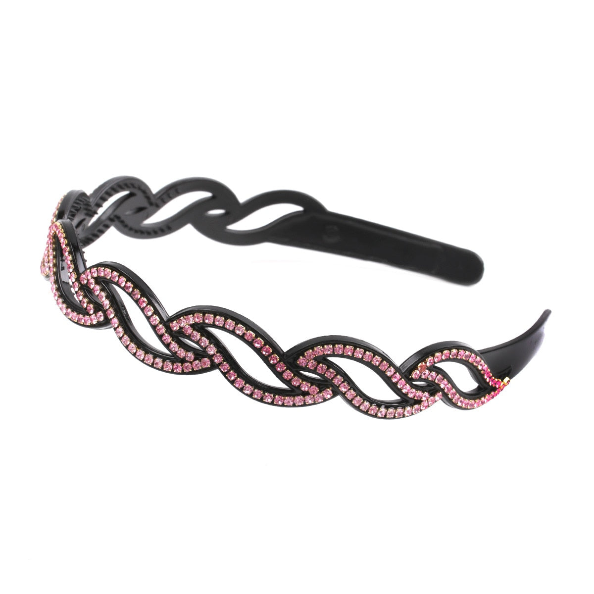 Fashion Pearl Non-Slip Rhinestone Hairbands Elastic Flower Women Hair Hoop Bands Headband Bezel Girls Hair Accessories Headdress