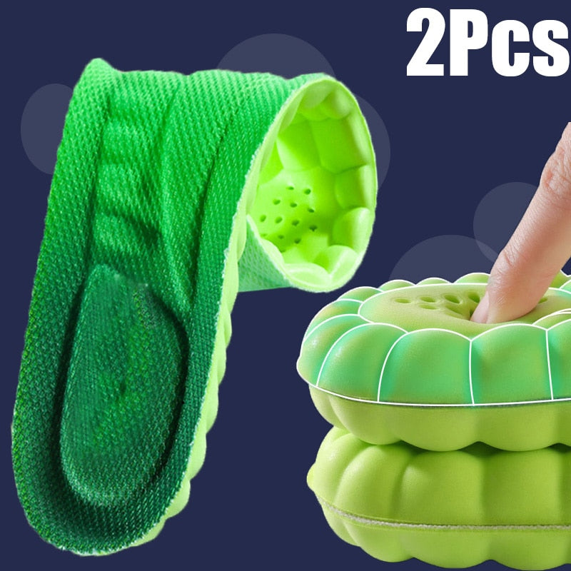 Latex Sport Insoles Soft High Elasticity Shoe Pads Breathable Deodorant Shock Absorption Cushion Arch Support Insole Men Women