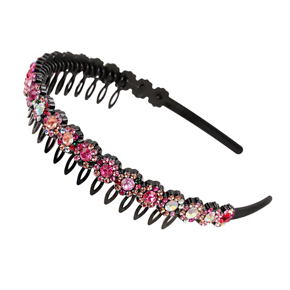 Fashion Pearl Non-Slip Rhinestone Hairbands Elastic Flower Women Hair Hoop Bands Headband Bezel Girls Hair Accessories Headdress