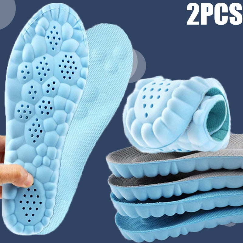 Latex Sport Insoles Soft High Elasticity Shoe Pads Breathable Deodorant Shock Absorption Cushion Arch Support Insole Men Women