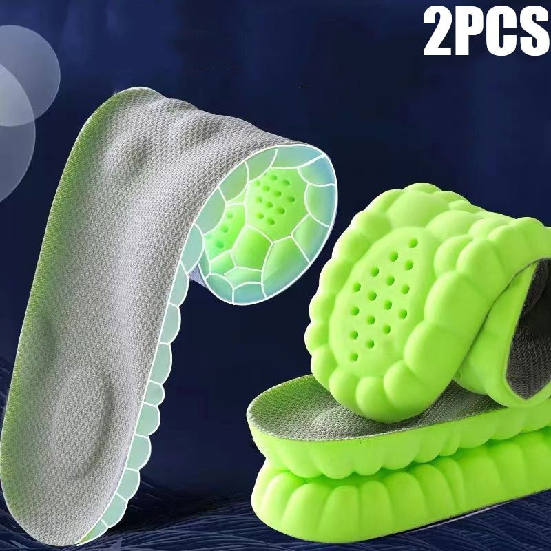 Latex Sport Insoles Soft High Elasticity Shoe Pads Breathable Deodorant Shock Absorption Cushion Arch Support Insole Men Women