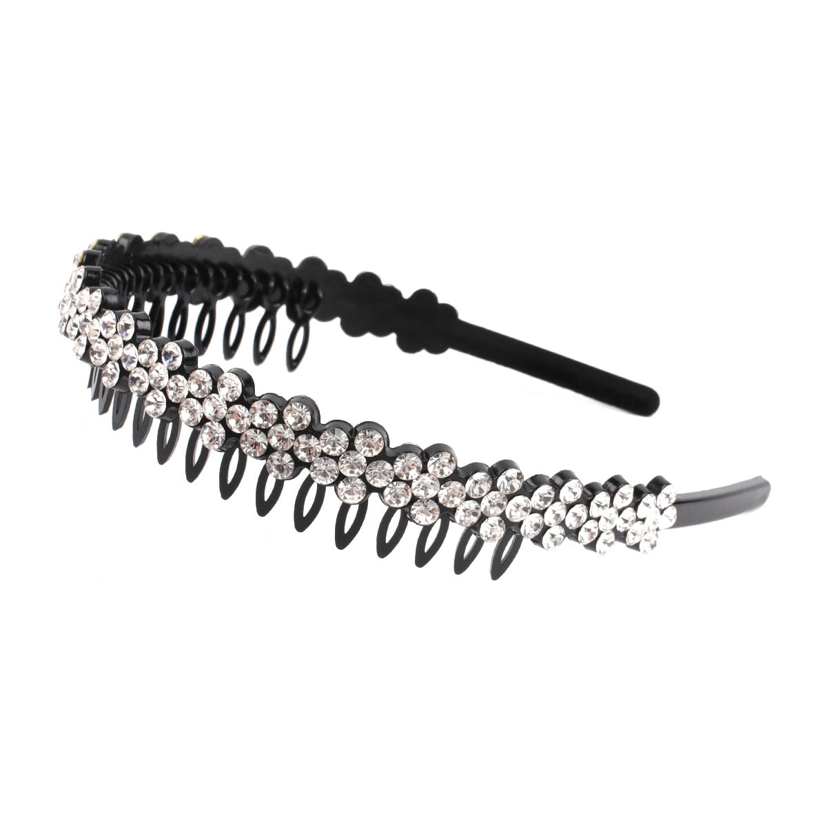 Fashion Pearl Non-Slip Rhinestone Hairbands Elastic Flower Women Hair Hoop Bands Headband Bezel Girls Hair Accessories Headdress