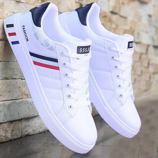 Spring Autumn Men Sneakers Casual Shoes Lightweight Breathable Men Shoes Flat White Business Travel Tenis Shoes Tênis Masculino