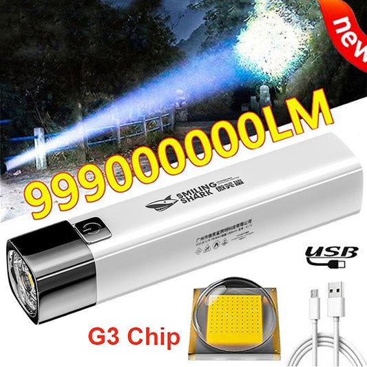 Mini Portable Super Bright Flashlight Household Long Range Outdoor Lighting Led Strong Light Small White Flashlight