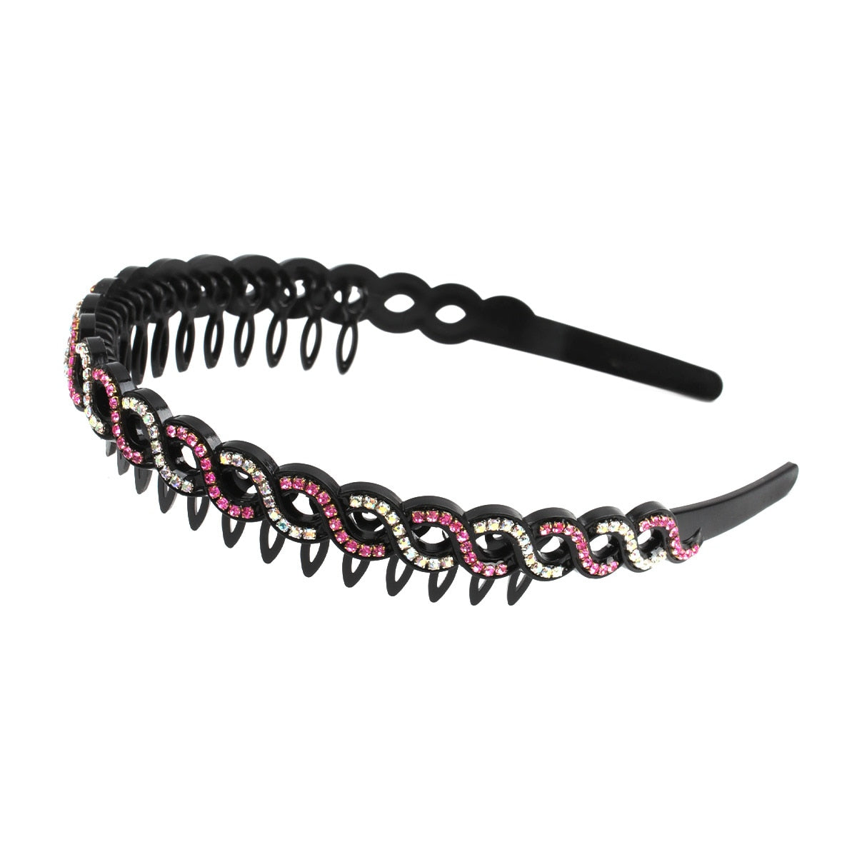 Fashion Pearl Non-Slip Rhinestone Hairbands Elastic Flower Women Hair Hoop Bands Headband Bezel Girls Hair Accessories Headdress