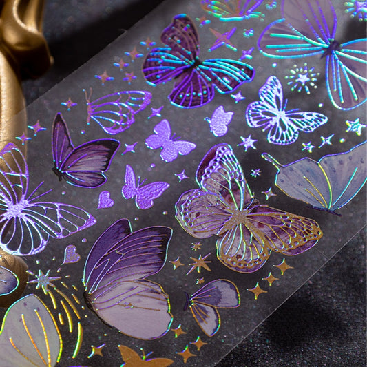 3pcs Colorful Butterfly PET Stickers Decorative Decals For Phone Laptop Waterbottle Planner Diary Journal Scrapbook