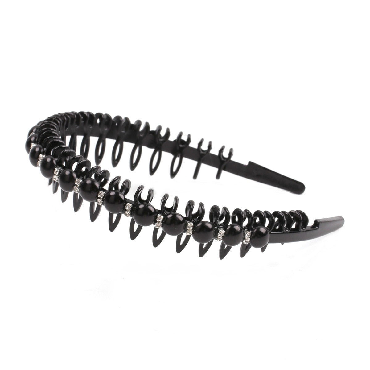Fashion Pearl Non-Slip Rhinestone Hairbands Elastic Flower Women Hair Hoop Bands Headband Bezel Girls Hair Accessories Headdress