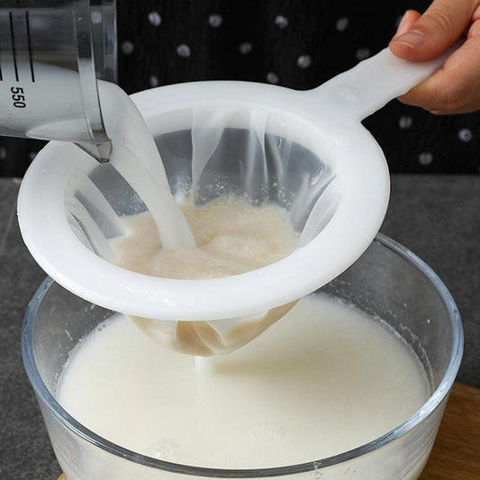 100/200/400 Mesh Kitchen Nut Milk Filter Ultra-fine Mesh Strainer Reusable Nylon Mesh Filter Spoon For Soy Milk Coffee Yogurt